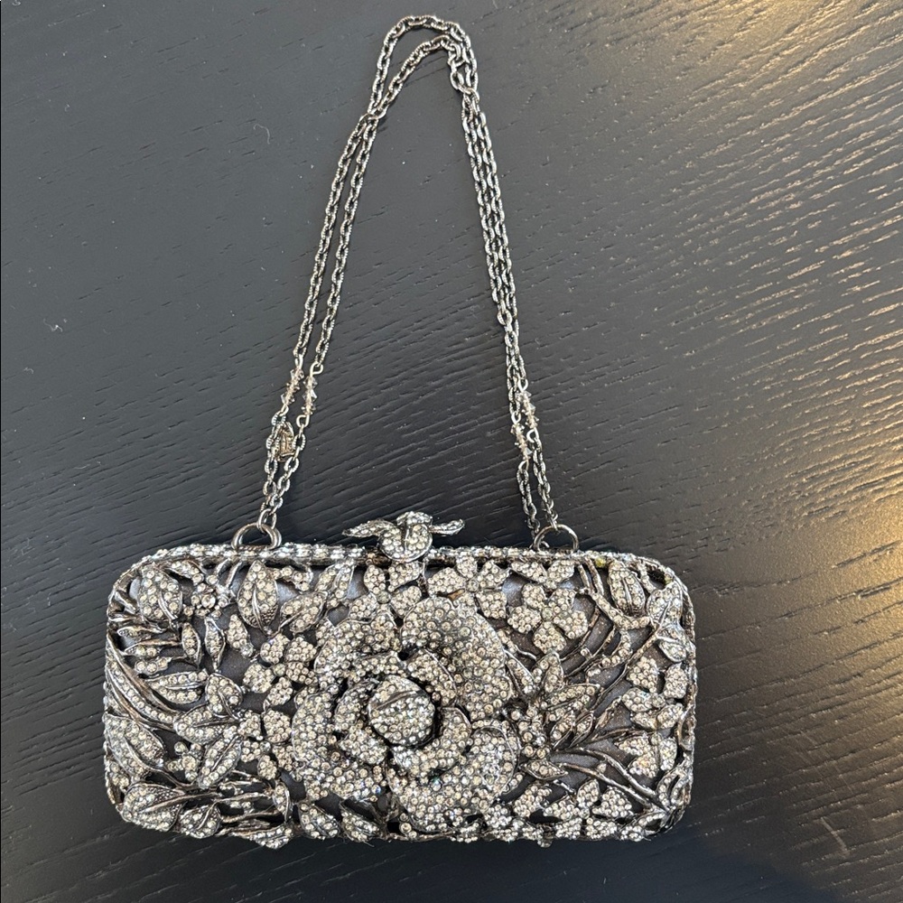 Clara Kasavina Embellished Floral Evening Clutch